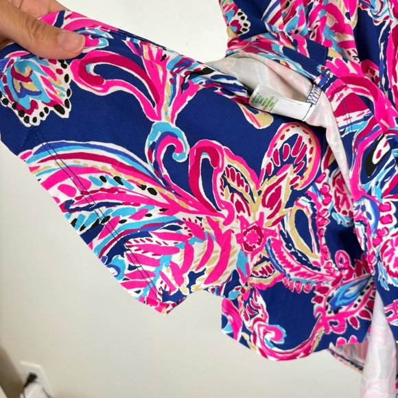 Lilly Pulitzer Perigi Boat Neck Romper Paisley Print Dress Small - Picture 9 of 14